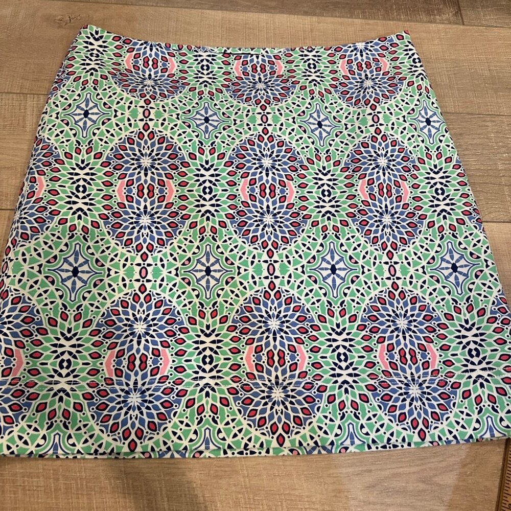 TALBOTS WOMENS GREEN AND PURPLE SKIRT SIZE 14